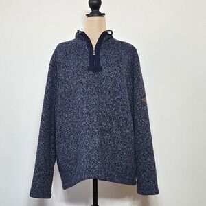 Orvis Classic Collection Sherpa-Lined Quarter Zip Pullover‎ – Navy – Men's L